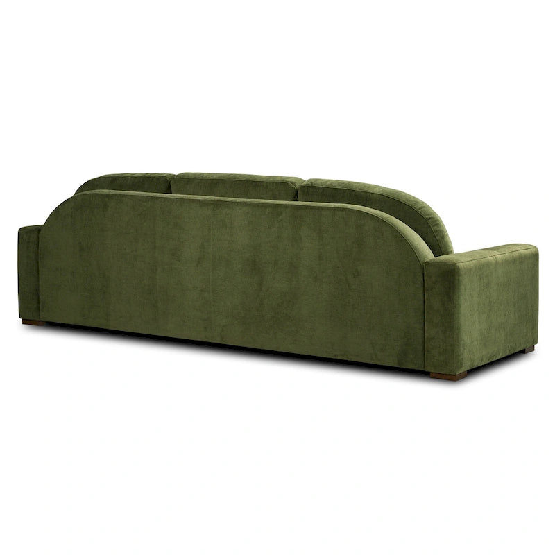 Canapé Fano 99 en velours vieilli vert