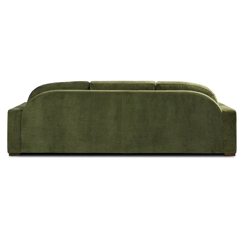 Canapé Fano 99 en velours vieilli vert