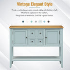 Console vintage série Cambridge à grand espace de rangement avec quatre tiroirs