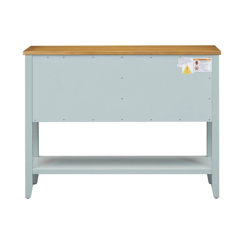Console vintage série Cambridge à grand espace de rangement avec quatre tiroirs