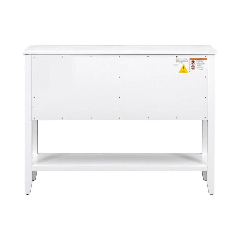 Console vintage série Cambridge à grand espace de rangement avec quatre tiroirs