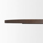 Table à manger ronde sur pied Swanson 60 en bois marron foncé