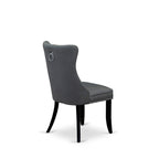 Table de cuisine - une table à manger avec rallonge papillon et chaises Parsons, noires
