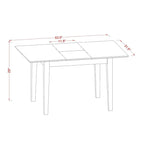 Table de cuisine - une table à manger avec rallonge papillon et chaises Parsons, noires