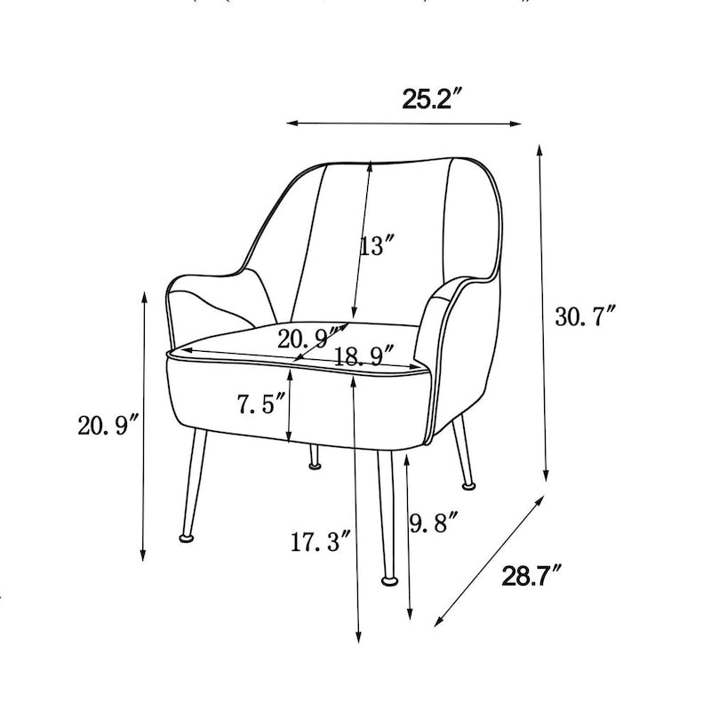 Fauteuil Moderne du Milieu du Siècle pour Salon et Chambre