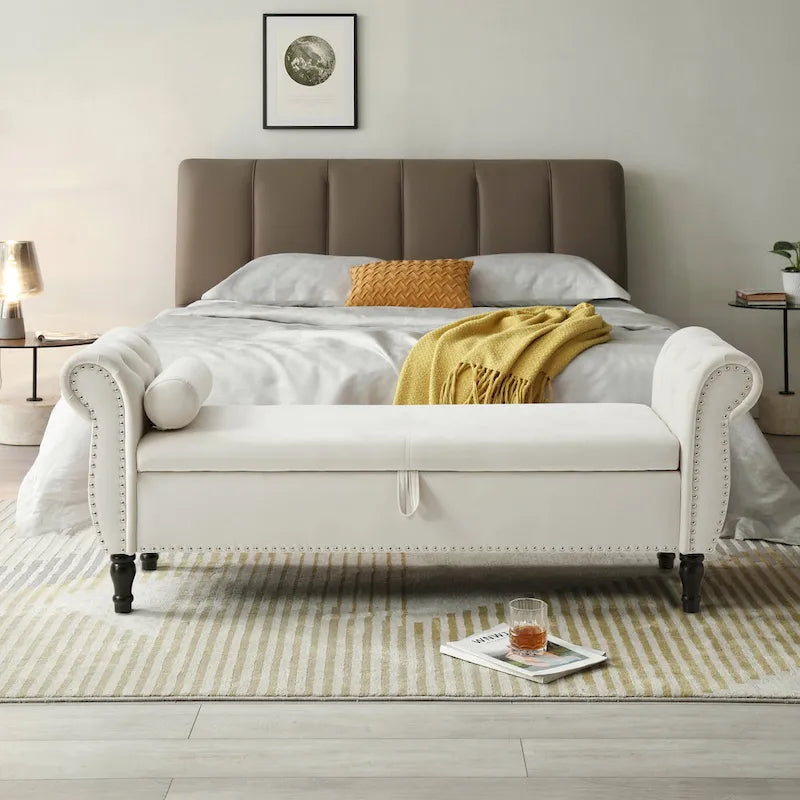 Banc de bout de lit rembourré