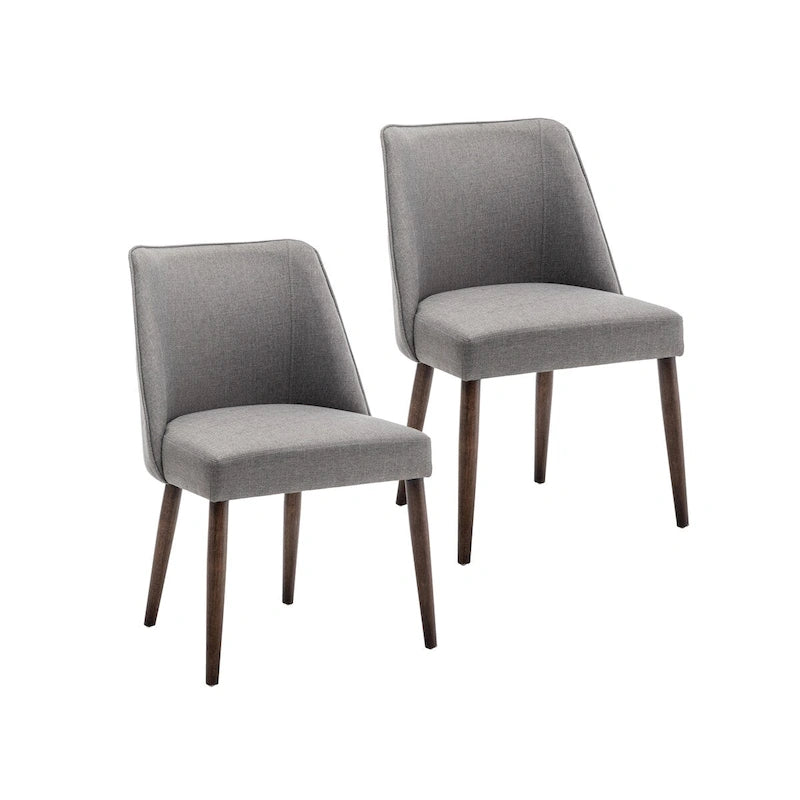 Chaises de salle à manger en tissu Nev avec pieds en bois