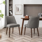 Chaises de salle à manger en tissu Nev avec pieds en bois