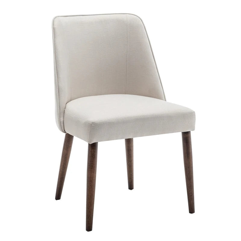 Chaises de salle à manger en tissu Nev avec pieds en bois