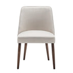 Chaises de salle à manger en tissu Nev avec pieds en bois
