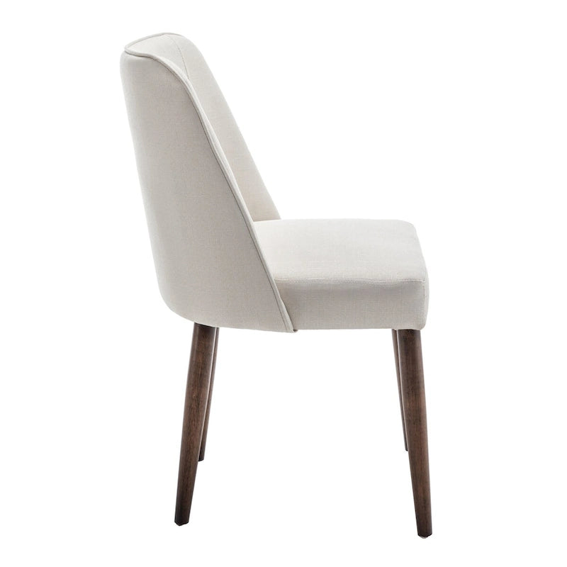 Chaises de salle à manger en tissu Nev avec pieds en bois
