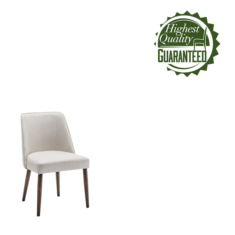 Chaises de salle à manger en tissu Nev avec pieds en bois