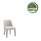 Chaises de salle à manger en tissu Nev avec pieds en bois