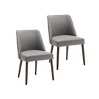 Chaises de salle à manger en tissu Nev avec pieds en bois