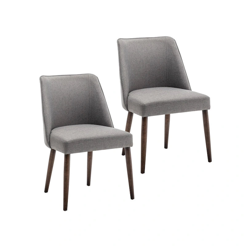 Chaises de salle à manger en tissu Nev avec pieds en bois