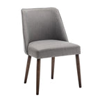 Chaises de salle à manger en tissu Nev avec pieds en bois