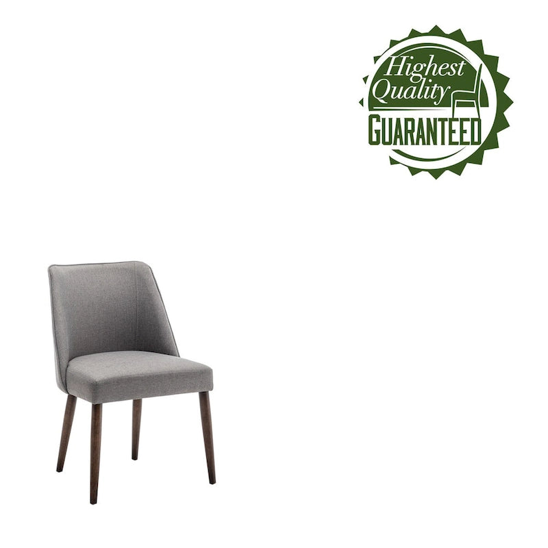 Chaises de salle à manger en tissu Nev avec pieds en bois
