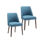 Chaises de salle à manger en tissu Nev avec pieds en bois