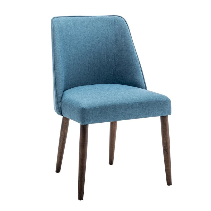 Chaises de salle à manger en tissu Nev avec pieds en bois