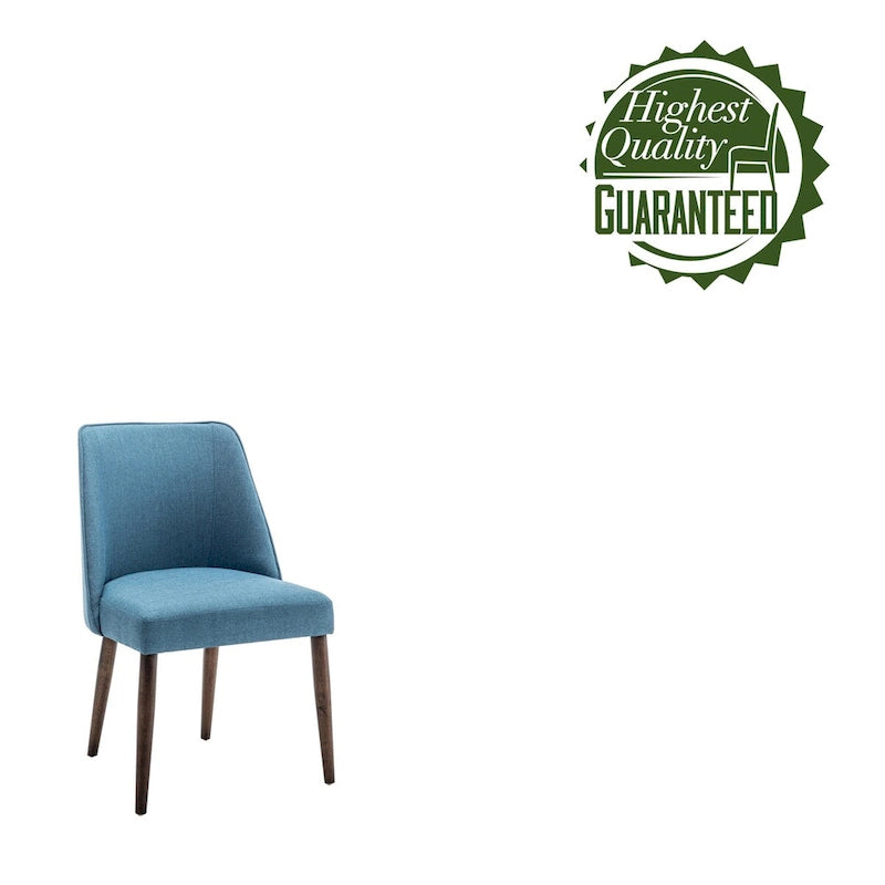 Chaises de salle à manger en tissu Nev avec pieds en bois