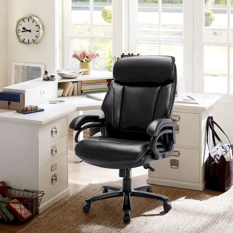 Fauteuil de bureau ergonomique grand dossier, grande taille, supporte 180 kg
