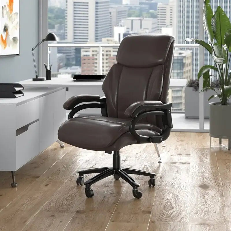 Fauteuil de bureau ergonomique grand dossier, grande taille, supporte 180 kg