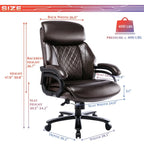 Fauteuil de bureau ergonomique grand dossier, grande taille, supporte 180 kg