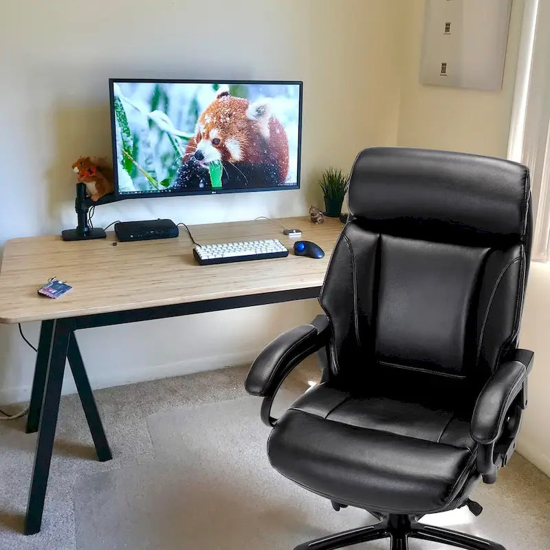 Fauteuil de bureau ergonomique grand dossier, grande taille, supporte 180 kg