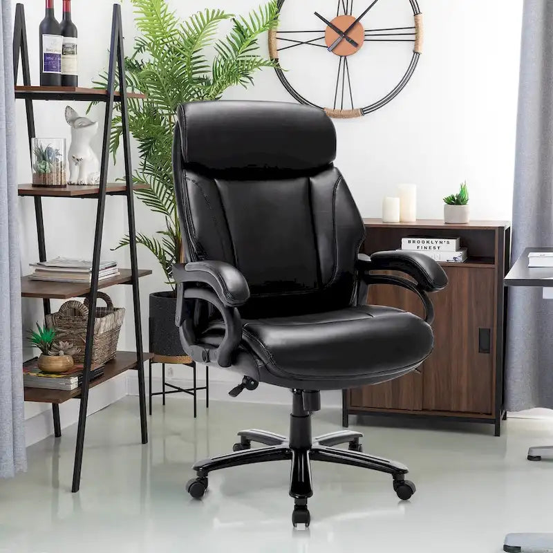 Fauteuil de bureau ergonomique grand dossier, grande taille, supporte 180 kg