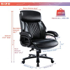 Fauteuil de bureau ergonomique grand dossier, grande taille, supporte 180 kg