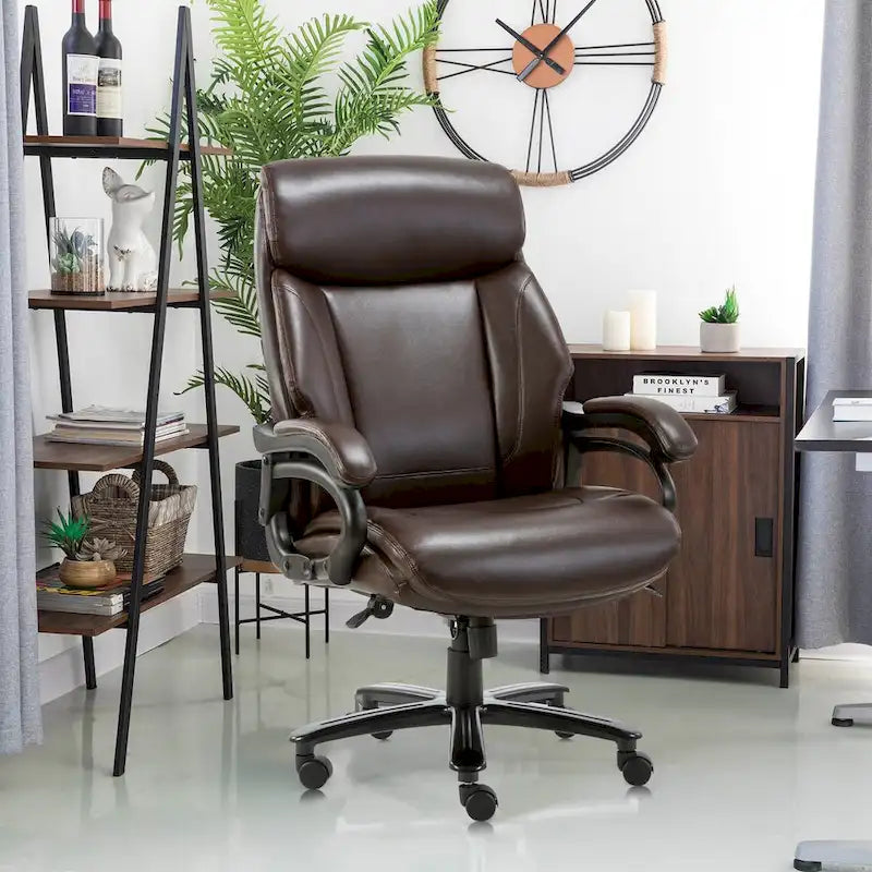 Fauteuil de bureau ergonomique grand dossier, grande taille, supporte 180 kg