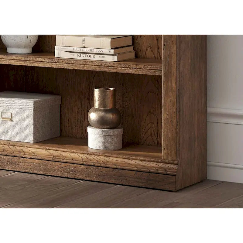 Bibliothèque traditionnelle de 2,4 m de haut en bois, organiseur de rangement, étagère de présentation, entièrement assemblée, marron - Bibliothèque simple