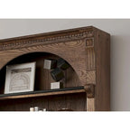 Bibliothèque traditionnelle de 2,4 m de haut en bois, organiseur de rangement, étagère de présentation, entièrement assemblée, marron - Bibliothèque simple