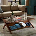 Table basse Rocket avec plateau en verre trempé, table d'appoint moderne pour salon, chambre, studio, table de salon confortable, lecture confortable.