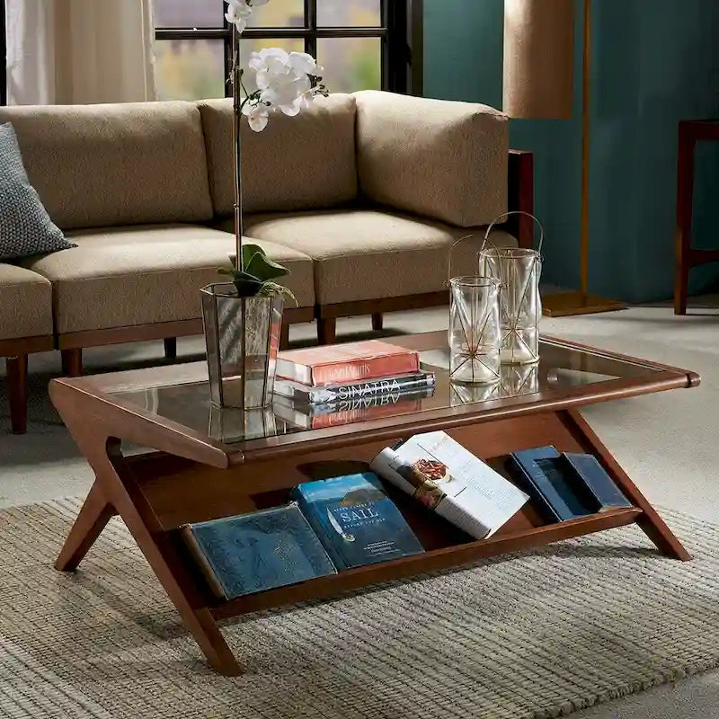 Table basse Rocket avec plateau en verre trempé, table d'appoint moderne pour salon, chambre, studio, table de salon confortable, lecture confortable.