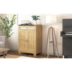 Meuble bas moderne avec tiroir et étagère réglable, buffet de rangement style porte de grange pour cuisine, salle à manger, salle de bain, entrée