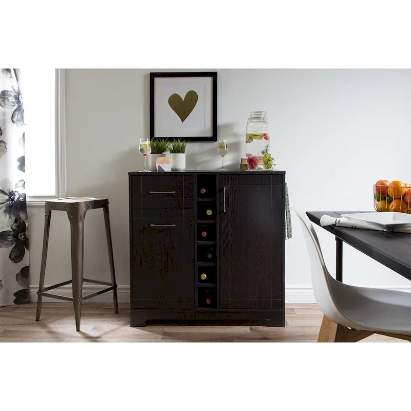 Meuble bar Vietti avec rangement pour bouteilles et verres