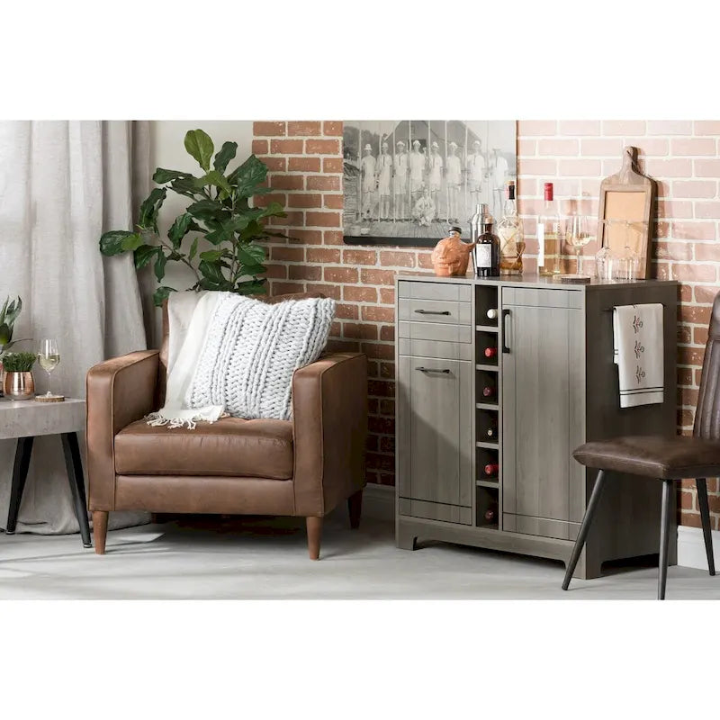 Meuble bar Vietti avec rangement pour bouteilles et verres