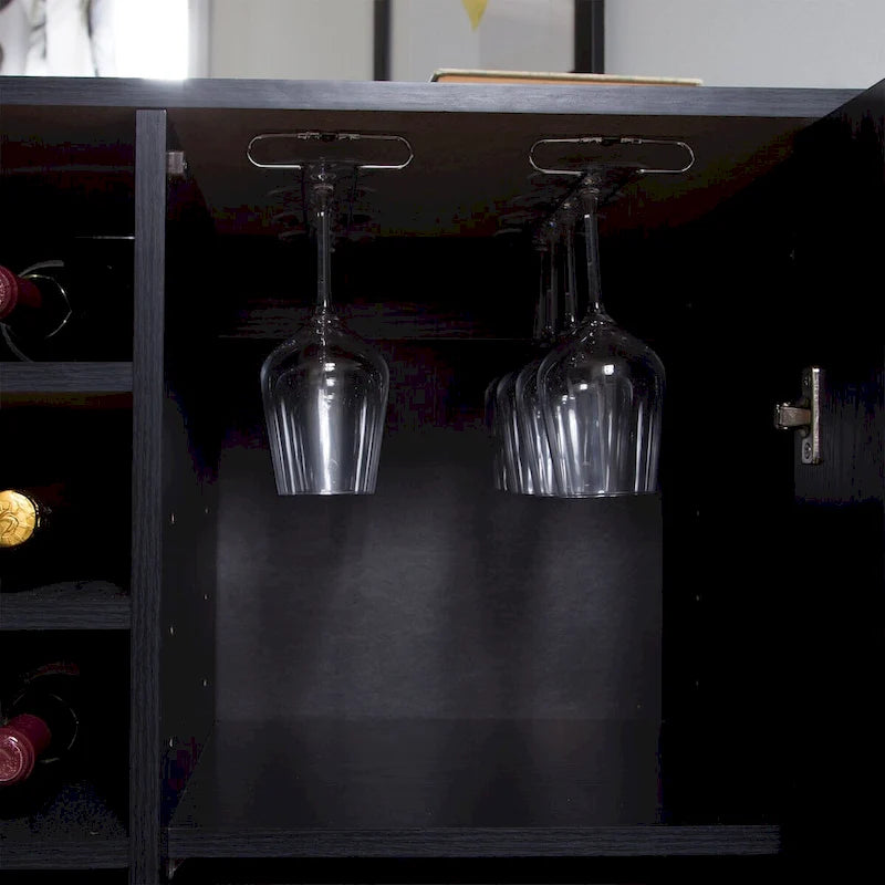 Meuble bar Vietti avec rangement pour bouteilles et verres