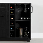 Meuble bar Vietti avec rangement pour bouteilles et verres