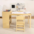 Table d'activités pour enfants avec chaises, bureau d'activités avec étagères de rangement
