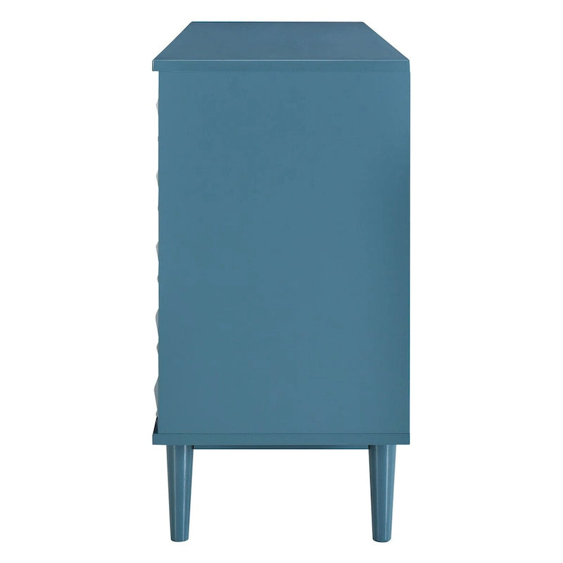 Bahut moderne à 4 portes avec portes à motifs convexes