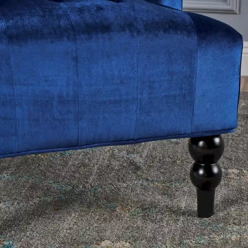Fauteuil club capitonné contemporain à oreilles, fauteuil club à dossier haut avec pieds en bois